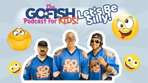 DJ Chase, Chad, and Jamie with silly glasses on.